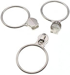 Leekayer 30PCS #5 Silver Chrome Ring Pulls for Nylon Coil Zippers Metal Zipper Sliders for Jacket Luggage Purses Bags Bulk(Silver Chrome) Metal Slider for Zipper