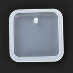 10 Pcs Square Silicone Molds, DIY Pendant Resin Casting Molds Clay Craft Tools for DIY Cake Decoration Chocolate Candy Craft Necklace UV Resin Epoxy Resin Pendant, 42x42x7.5mm, Hole: 3mm