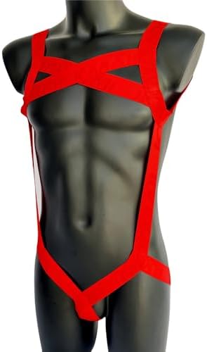 JOCKMAIL Men's Harness Jockstrap Leotard Seamless Sexy Underwear Bodysuit One-Piece Jumpsuit Suspender Jockstrap