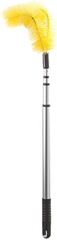 GRIXX Telescopic Gutter Brush, Extendable Gutter Cleaner Tool for Removing Leaves, Debris and Twigs, Extends from 36 in. to 74 in.