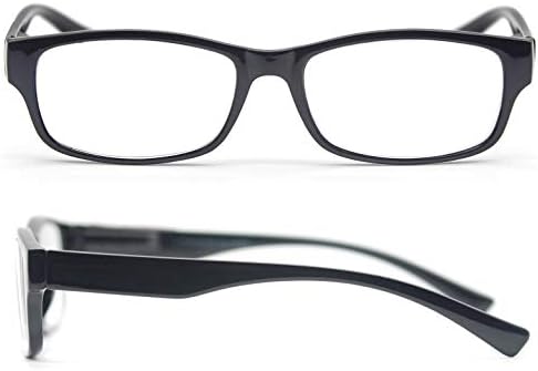 MODFANS a Set of Reading Glasses(3 Black) with Spring Hinges Arms Vintage Retro Comfort for Men and Women