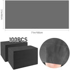 100 Pcs Disposable Massage Table Sheets 31" x 71" Non-Woven Fabric Bed Sheets Cover for Spa, Massage, Beauty Salon, Tattoos, Hotels (Black)