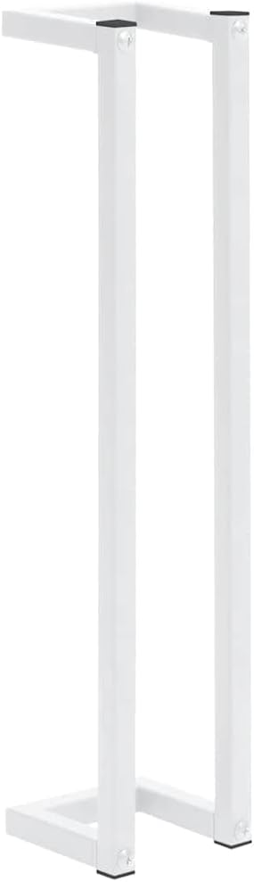 vidaXL- Wall Mounted Towel Rack, Industrial White Steel, Compact Size, Easy Assembly, Optimized Bathroom Organizer