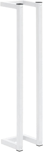 vidaXL- Wall Mounted Towel Rack, Industrial White Steel, Compact Size, Easy Assembly, Optimized Bathroom Organizer