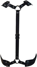 Men's Punk Faux Leather Body Chest Harness Belt with Metal O-rings Adjustable Buckle Straps Clubwear Costume