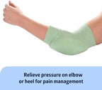 Medline Knit Heel and Elbow Protection, For Pressure and Friction Sores, Lightweight Knit Elastic, Medical Foot Care Heel Protector, Elbow Pad, Machine Washable, Green, One Pair, One Size Fits Most