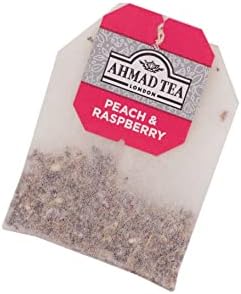 Ahmad Tea Infusions, Peach and Raspberry Teabags, 20 ct (Pack of 6) - Decaffeinated & Sugar-Free