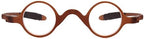 Agstum TR90 Small round eyeglasses retro Reading Glasses Readers 32-30-135 (Brown, +1.50)