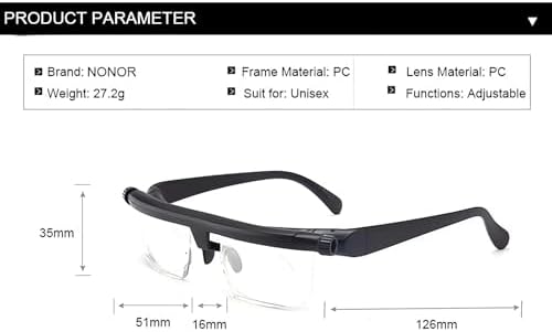 Generic Adjustable Focus Glasses Near And Far Sight - 2024 New Flex Focus Adjustable Glasses Dial Vision, Reading Glasses Lightweight Eyeglasses for Women Men - Stay Clear Vision
