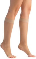 EvoNation Women’s Sheer 20-30 mmHg Compression Stockings – Knee High Open Toe Support for Swelling, Varicose Veins, DVT, Flight Travel, Circulation and Pain Relief – Sheer, Firm Fit – Made in USA