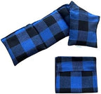 Microwavable Heating Pad with Washable Bag (Royal Blue Plaid w/Bag)