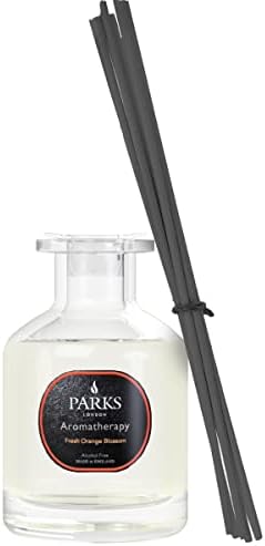 Parks London Fresh Orange Blossom Aromatherapy Diffuser | Bright Floral Citrus Scent | Alcohol-Free | Refreshing Home Fragrance | UK Made | 100ml