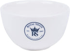 ROYAL SHAVE Ceramic Textured Shaving Bowl – Shave Soap & Shaving Cream Dish, Textured for Rich Lather (White)