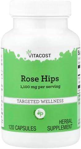 Vitacost Rose Hips -- 1,100 mg per serving- 120 Capsules