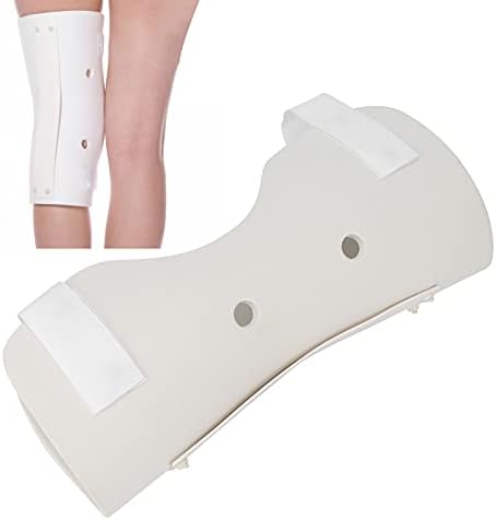Knee Immobilizer Breathable Knee Brace for Men and Women Lightweight Foam Straight Leg Support Knee Splint for Knee Joint Pain Relief(Left leg)