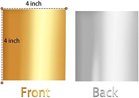 300 Pcs Square Golden Aluminium Foil Candy Wrappers Square Sweets Lolly Paper for DIY Candies and Chocolate Packaging by Party Wedding Birthday Christmas Accessories，4 by 4-Inch, Gold,
