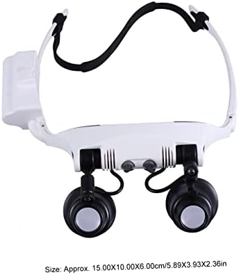 FOMIYES Head-Mounted Magnifier with Led Light Lens Options for Jewelry Antiques and Watch Repair Headband Magnifier for Close Inspection