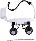 FOMIYES Head-Mounted Magnifier with Led Light Lens Options for Jewelry Antiques and Watch Repair Headband Magnifier for Close Inspection