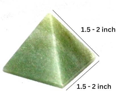 Jet Green Aventurine Gemstone Pyramid | Natural Crystal Energy Pyramid for Positivity, Growth & Harmony | Approx 1.25–1.75 Inch
