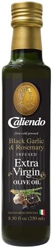 Caliendo Premium Black Garlic & Rosemary Infused Extra Virgin Olive Oil, Authentic Italian – 8.5 Fl Oz (250 ml) Bottle