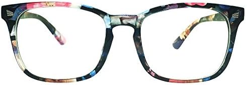 Oversize Style +1.50 Bifocal Reading Glasses Mens Womens Floral Frame Readers Eyeglasses Eyewear