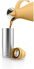 EVA SOLO | Urban to Go Cup Recycled 12oz | Danish Design | Double Walled Thermo Cup with Vacuum | Recycled Steel | Golden Sand