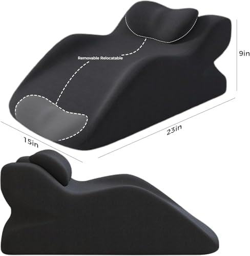 Couples Pillow,Sweet Spot Pillow, 27°Angle Perfect Position Intimacy Pillows for Couples,Memory Foam Support Cushion for Waist, Neck & Back, Waterproof & Portable with Washable Cover