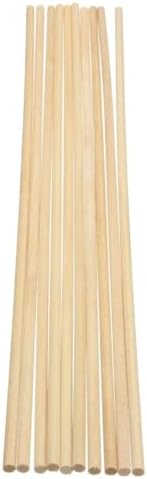 Perfectware Wooden Lollipop Sticks, 1/4 Inch x 12 Inch, Craft Dowels, 50 Count