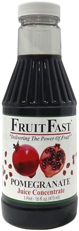 Pomegranate Juice Concentrate by FruitFast - Unsweetened, 65 Brix Pure Concentrate - 100% Pomegranate Extract - No Additives or Fillers! (16 FL OZ)