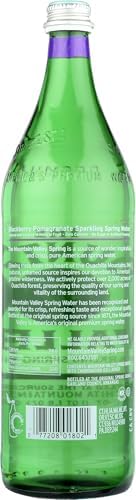 MOUNTAIN VALLEY WATER Blackberry Pomegranate Sparkling Water, 33.8 FZ