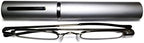 Ultra Slim and Lightweight Pocket Unisex Mini Reading Glasses +1.5 Silver. Comes with free matching oval aluminium case with clip