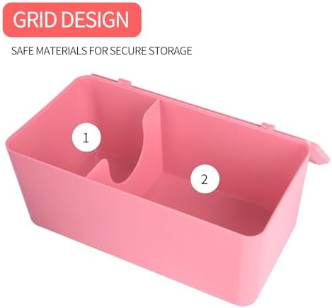 Pad and Tampon Organizer for Bathroom,Sanitary Napkin Holder, Pad and Tampon Organizer for Period, Sanitary Napkin Storage Container, Light Pink