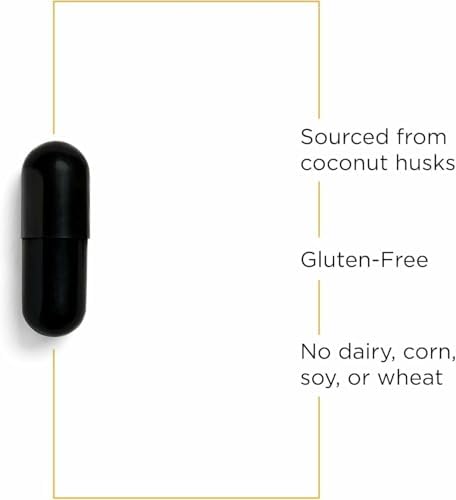 Integrative Therapeutics Activated Charcoal - Digestive & Gut Health Supplement* - Gastrointestinal Support* - Gluten-Free & Dairy-Free - 100 Capsules (50 Servings)