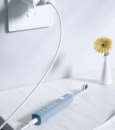 Qjin USB Charging Cord, DC Charger Cable for Aquasonic Icon, COSLUS C30 & Rtauys M5 Sonic Rechargeable Toothbrush - 2 Pack