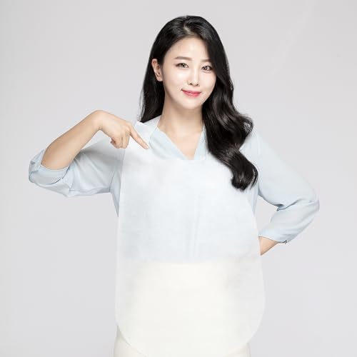 KREAL Adult Bib for Eating (White) | Dining Clothing Protectors for Restaurant, Disposable Plastic Aprons for Food Service