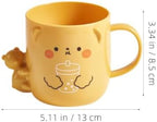 ULTECHNOVO Kids Toothbrush Cup – Easy-Grip Handle Shatterproof – for Bathroom Bedroom Dorm Travel for Toddlers Ages 4-8,5.11X3.34X3.14 In BPA-Free Plastic