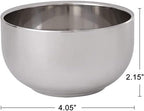 Akstore Men's Durable Shave Soap Cup Stainless Steel Heat Insulation Smooth Shaving Mug Bowl (Medium)