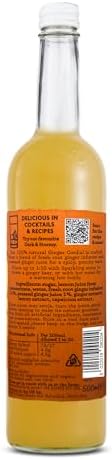 Belvoir Ginger Cordial 500ml – Bold and Spicy Drink Mix, Perfect for Cocktails and Mocktails, Made with Real Ginger Root, No Artificial Flavors, Vegan-Friendly