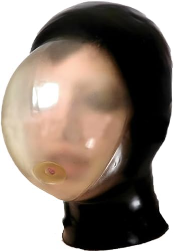 Latex Party Hood Seamless Breath Control Breath Play Suffocating Rubber Mask Cosplay