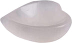 Selenite Crystal Heart Shape Bowl 10cm, Reiki Healing Meditation & Home Decoration Stone, Ideal for Cleansing and Smudging