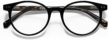 eyebobs - Case Closed | Premium Reading Glasses for Men and Women | Round Frame for Average Faces | Available in 0.0x - 4.0x