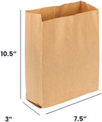 Hospeco KL Waxed Kraft Receptacle Liner Bags, 500 Count - Moisture-Resistant Feminine Hygiene Waste Bags, Fits Sanitary Disposal Units, 7.5 x 10.5 x 3 in