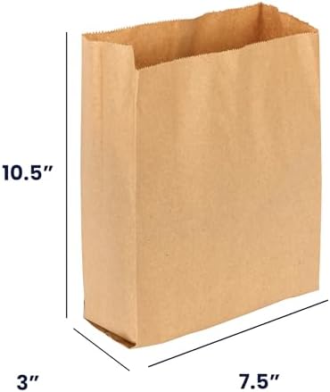 Hospeco - GID-HOSKL-260 KL Waxed Kraft Feminine Hygiene Liner Bag with Gusset ,10.25” x 7.5” x 3.5”,(Case of 500)