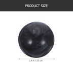 2Pcs Health Exercise Jade Ball for Elderly Black Massage Hand Balls for Relief and Finger Relaxation Traditional Baoding Tool for Home Use