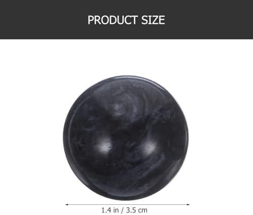 2Pcs Health Exercise Jade Ball for Elderly Black Massage Hand Balls for Relief and Finger Relaxation Traditional Baoding Tool for Home Use