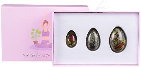 Natural Rose Quartz Yoni Egg Set Drilled Jade Eggs Women Kegel Exerciser Crystal Balls Massage Stone,Dragon Blood