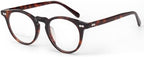 Retro Blue Light Glasses for Women Men - Round TR90 Frames Glasses, UV Protection, Anti Eye Strain
