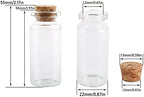 MaxMau 24PCS 10ml Glass Bottles Mini Vials with Cork Stoppers for DIY Decoration and Wedding Party Favors