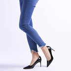 GENSHUO High Heels Pumps for Women Closed Toe 3 Inch Stillettos Heels Dress Shoes