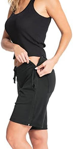 MAI Post Surgery Tear Away Shorts - Unisex Black - Discreet Zipper - Full Open Design - Adaptive Recovery Clothing